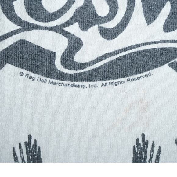 Vintage Aerosmith Band T-Shirt – Skeleton Kneeling Graphic Hanes Heavyweight 2XL - Picture 3 of 4